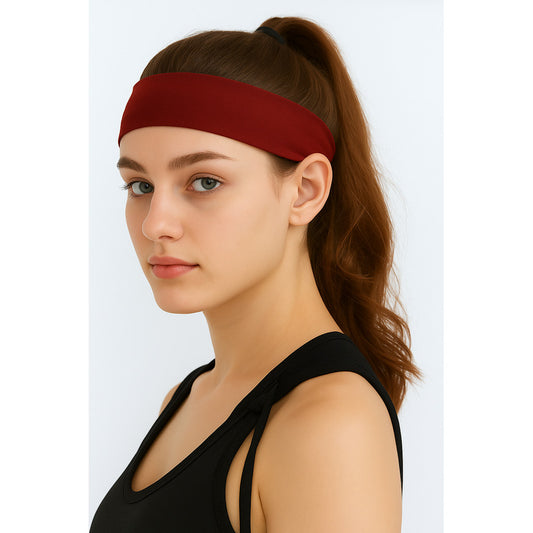 Diadema Deportiva X1 Vincha Para Deporte Elástica Colores Bordó