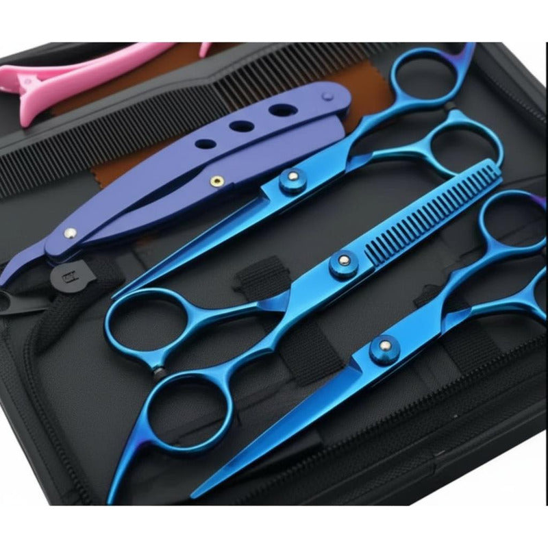 Tijeras De Peluqueria Profesional Set X3 Con Estuche
