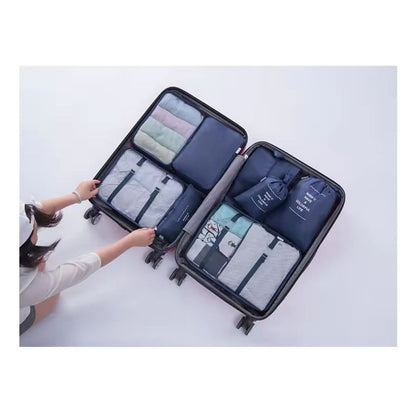 Set Organizador De Viaje 8 Piezas Para Valija Bolsos Ropa