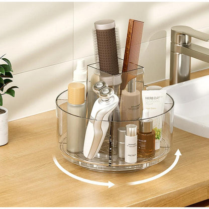 Organizador De Maquillaje Y Cosméticos Giratorio Elegante 1 Transparente