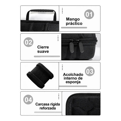 Estuche Organizador Relojes 4 Divisiones Rígido Negro Modern Negro