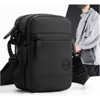 Morral Bandolera Bolso Unisex Impermeable Moda Hombre Mujer Negro Lisa