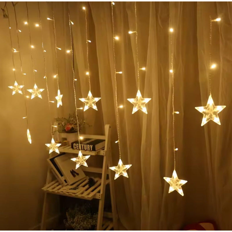 Guirnalda Luz Estrellas Led 4m Con 19 Ramos Luces Hogar Fría