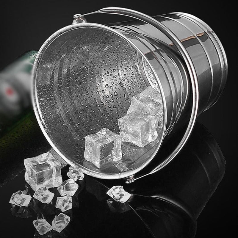 Balde Hielera Cubitera Champagnera Acero Inoxidable 7 L 21cm Acero Inoxidable Lisa