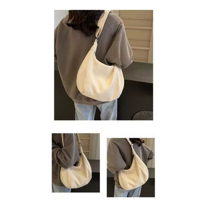 Bolso Dama Cartera Mujer Cruzada Grande Casual Urbana Moda Beige Lisa