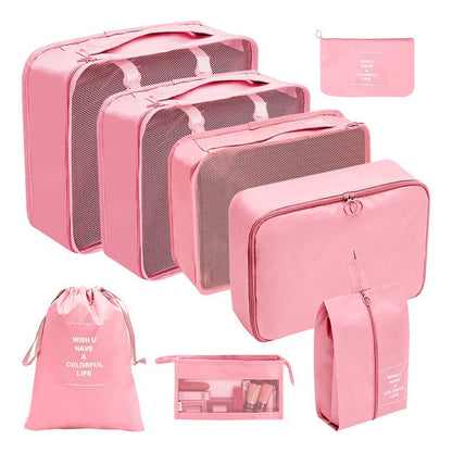 Set Organizador De Viaje 8 Piezas Para Valija Bolsos Ropa