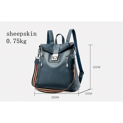 Mochila Cartera Bolso Antirrobo Eco Cuero Moda Dama Numérica