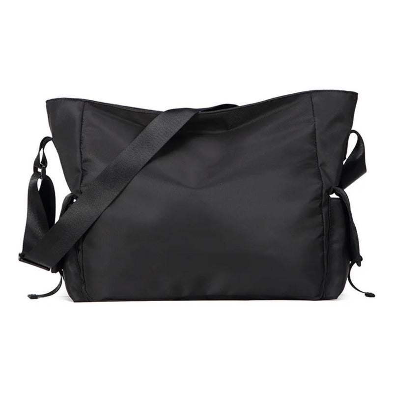 Bolso Bandolera Cruzada Impermeable Urbana Morral Unisex Negro Liso