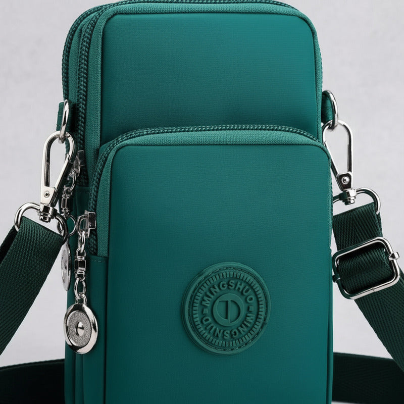 Morral Bandolera Unisex Pequeña Para Celular Varios Colores Verde