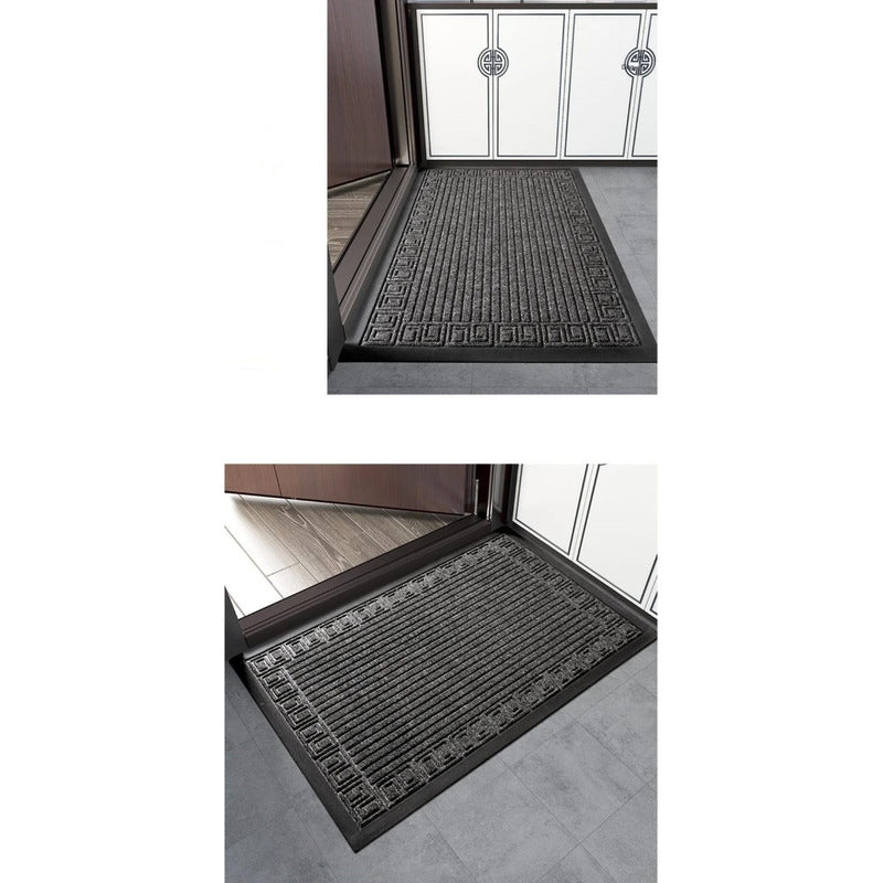 Alfombra De Entrada A Casa Hogar Felpudo Rayas Y Espirales