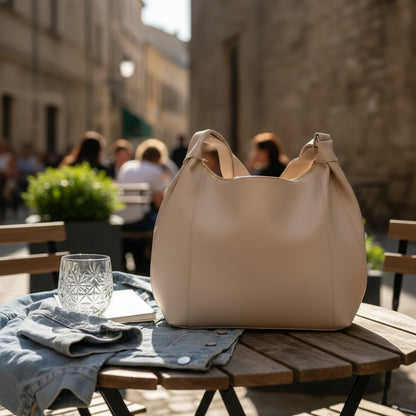 Bolso Dama Cartera Mujer Cruzada Grande Casual Urbana Moda Caqui Lisa