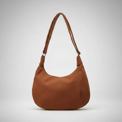 Bolso Dama Cartera Mujer Cruzada Grande Casual Urbana Moda Marrón Lisa