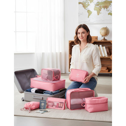 Set Organizador De Viaje 8 Piezas Para Valija Bolsos Ropa