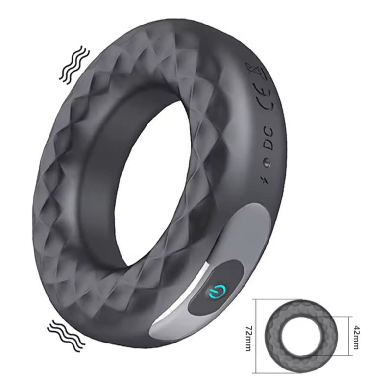 Anillo Masculino Con Vibración Juguete Sexual Usb Negro