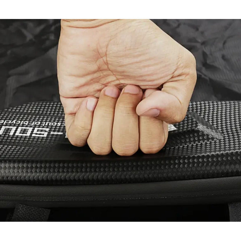 Bolso De Bicicleta Bici Bolsa Impermeable Rígido Anticaídas Negro
