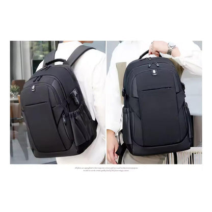 Mochila Impermeable Urbana De Viaje Para Notebook Unisex Negro Liso