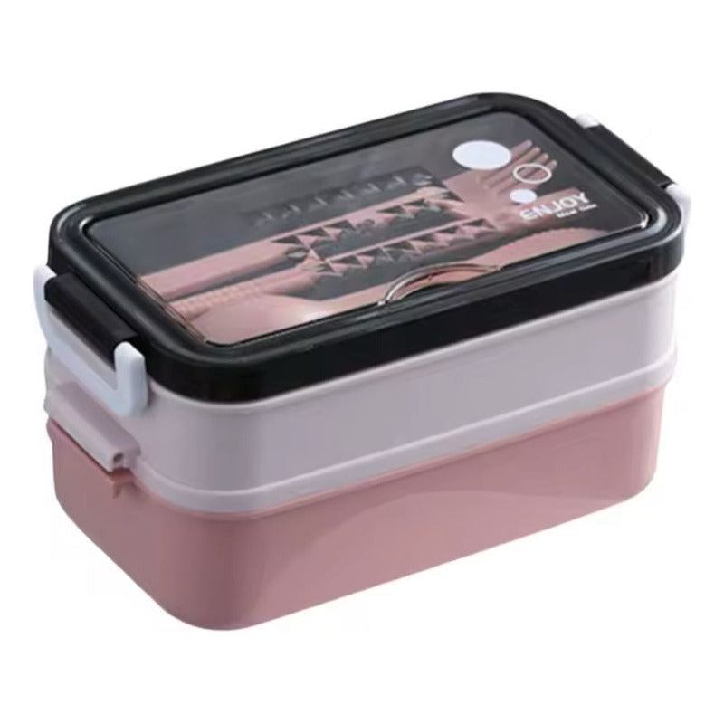Vianda De Acero Inoxidable 2 Capas Hermética Alimentos