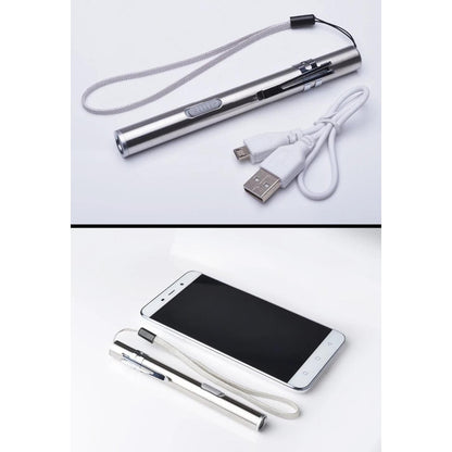 Mini Linterna Led Recargable Usb Táctica Portátil Bolsillo