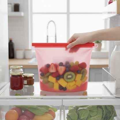 Bolsas De Silicona X2 Conserva Alimentos Reutilizable 1500ml