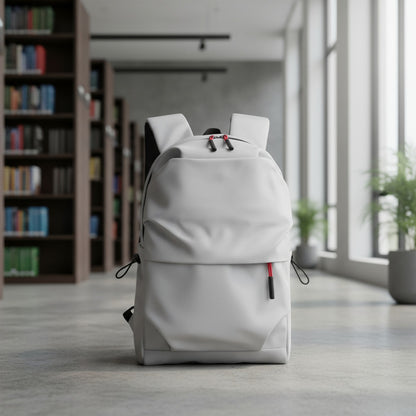 Mochila Escolar Facultad Liceal Impermeable Viaje Lisa Urban Gris Liso