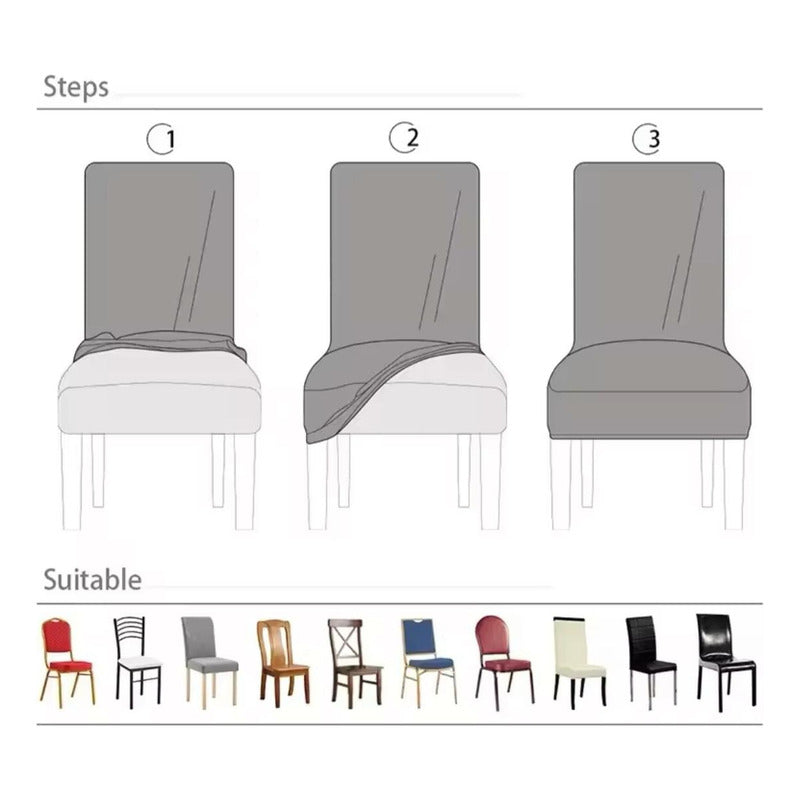 Funda De Silla Cubre Asiento Universal Lavable Y Moderno Gris Oscuro Liso