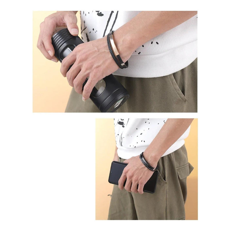 Pulsera Brazalete Con Enchapado Moderna Urbana