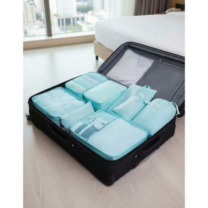 Set Organizador De Viaje 8 Piezas Para Valija Bolsos Ropa