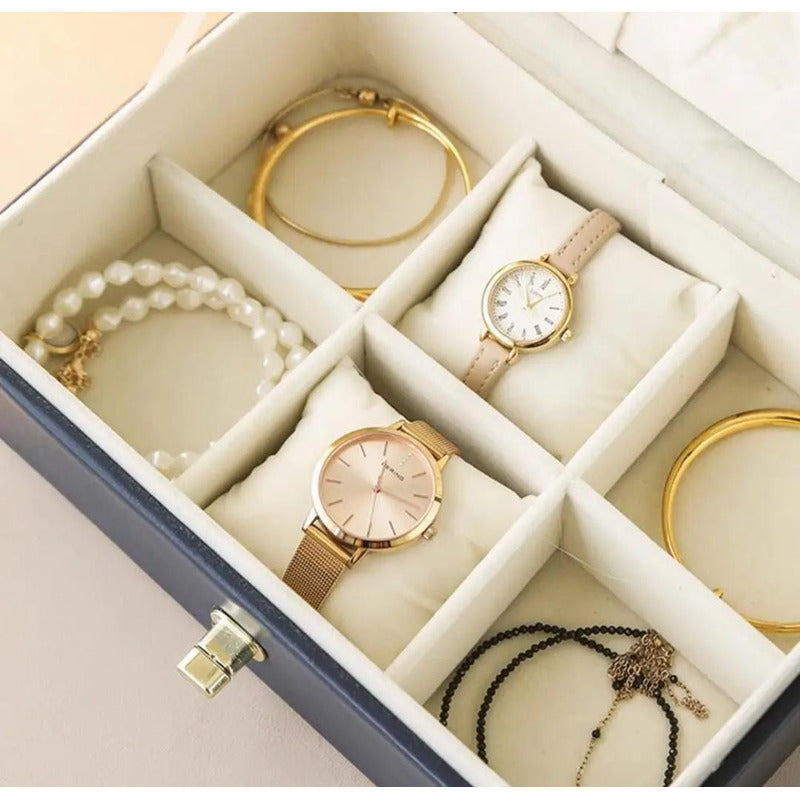 Joyero Alhajero Organizador De Joyas Anillos Colgantes Reloj