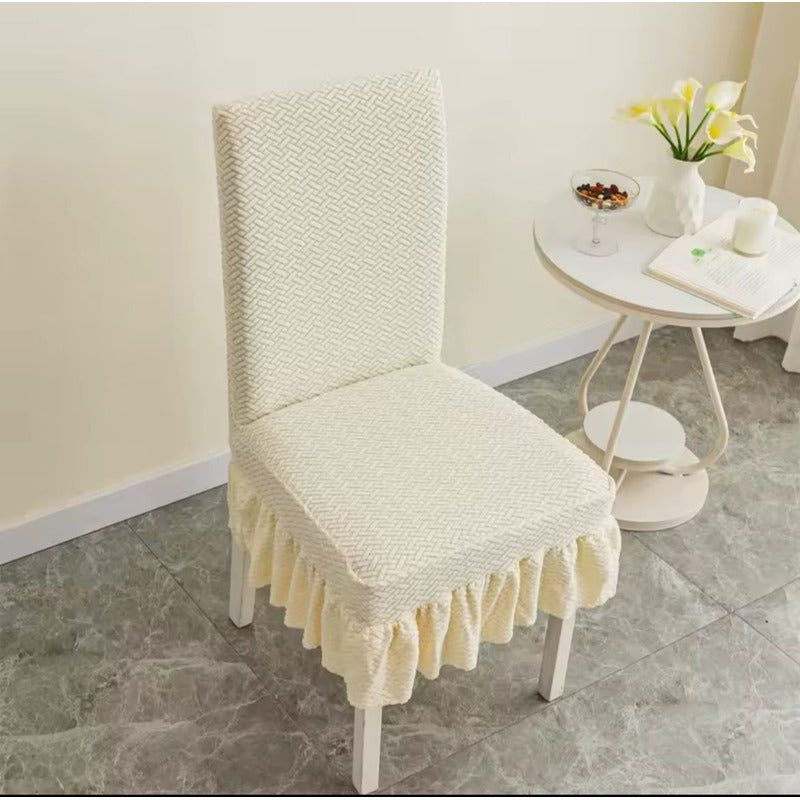 Funda De Silla Cubre Asiento Universal Lavable Y Moderno Beige Liso