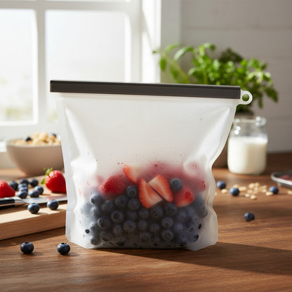 Bolsas De Silicona X2 Conserva Alimentos Reutilizable 1000ml