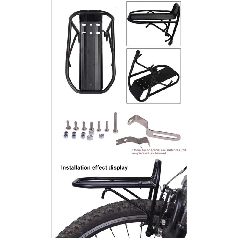 Parrilla De Bicicleta Portaequipaje Bolso Babysilla Mochila Negro