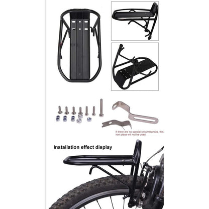 Parrilla De Bicicleta Portaequipaje Bolso Babysilla Mochila Negro