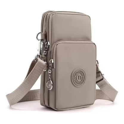 Morral Bandolera Unisex Pequeña Para Celular Varios Colores Beige