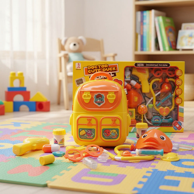 Juguete Set De Valija Doctor Patito Mochila Juego De Roles