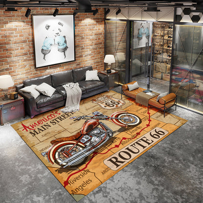 Alfombra De Piso 160 X 120 Cm Rectangular Retro Diseños