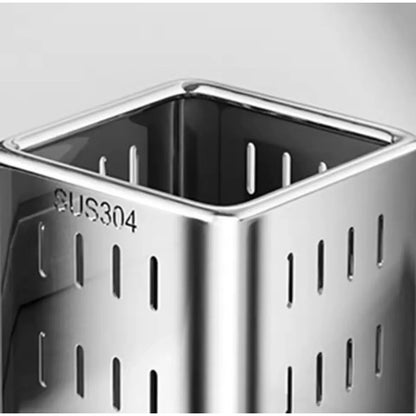 Escurridor De Cubiertos Acero Inoxidable Resistente Moderno Plateado