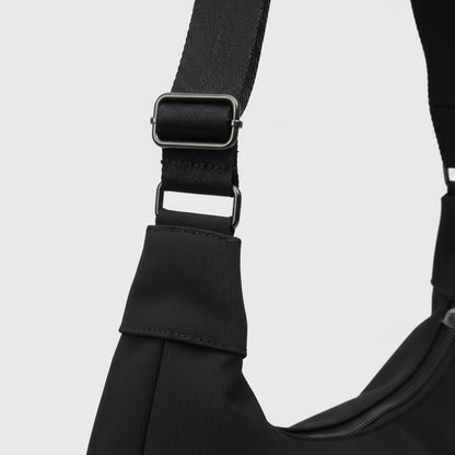 Bolso Dama Cartera Mujer Cruzada Grande Casual Urbana Moda Negro Lisa