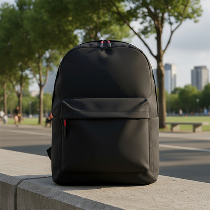 Mochila Escolar Facultad Liceal Impermeable Viaje Lisa Urban Negro Liso