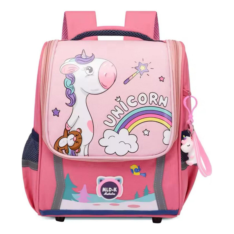 Mochila Escolar Infantil Impermeable Unicornio Dinosaurio