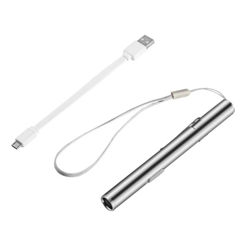 Mini Linterna Led Recargable Usb Táctica Portátil Bolsillo