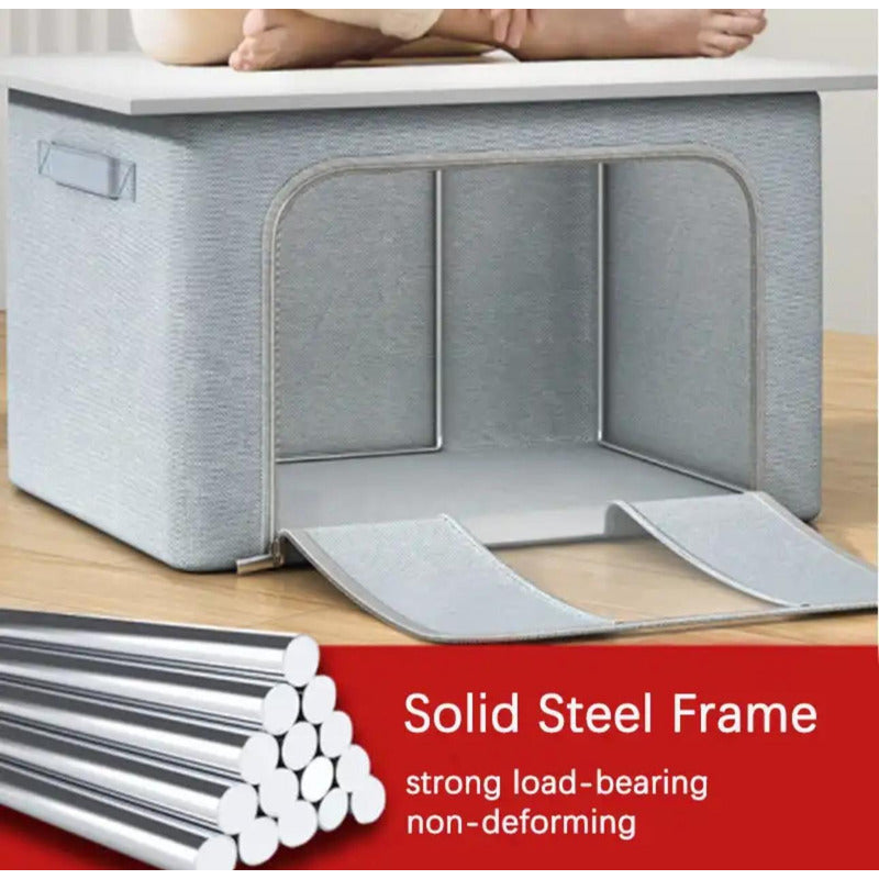 Caja Organizadora De Ropa Multiuso Para Ropero 60x42x40cm Gris