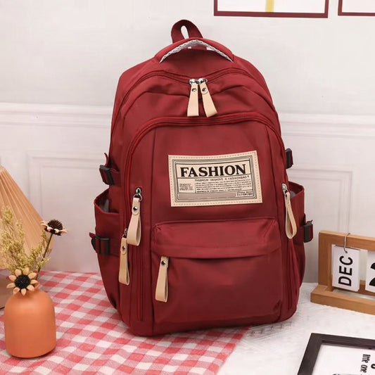 Mochila Escolar Impermeable Urbana Unisex Viaje Resistente Bordó