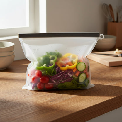 Bolsas De Silicona X2 Conserva Alimentos Reutilizable 1000ml