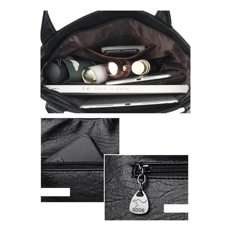 Cartera Bolso Bandolera Dama Mujer Ajustable Eco Cuero C1