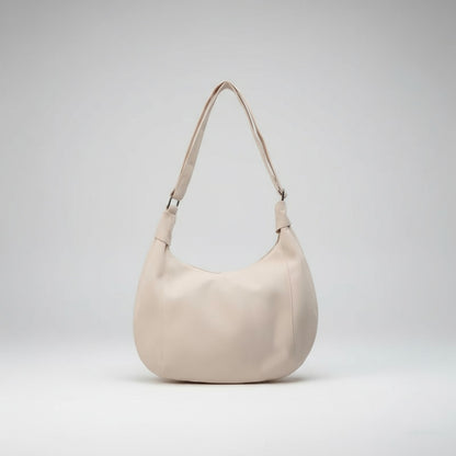 Bolso Dama Cartera Mujer Cruzada Grande Casual Urbana Moda Beige Lisa