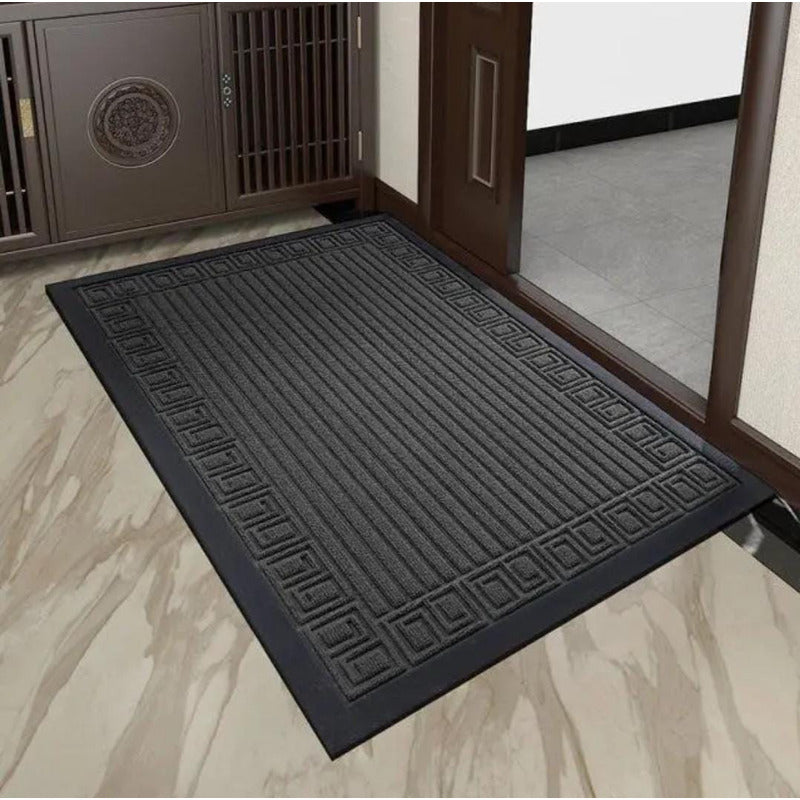 Alfombra De Entrada A Casa Hogar Felpudo Rayas Y Espirales