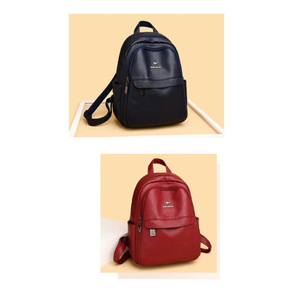 Mochila De Mujer Casual Dama Eco Cuero Cuerina Antirrobo C2