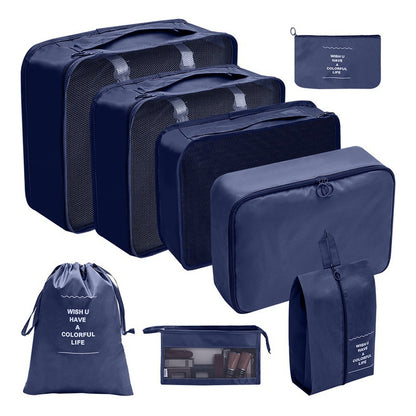 Set Organizador De Viaje 8 Piezas Para Valija Bolsos Ropa