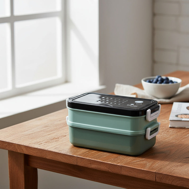 Vianda De Acero Inoxidable 2 Capas Hermética Alimentos