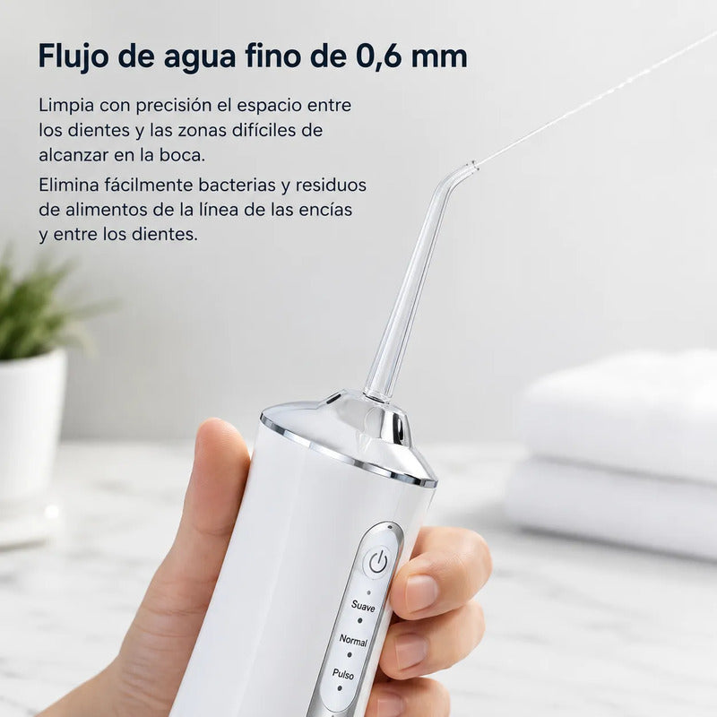 Irrigador Bucal Portátil Limpieza Dental Recargable 4 En 1 Blanco
